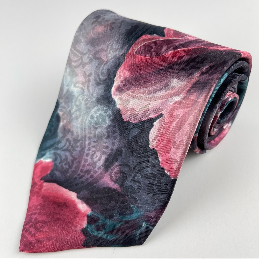 Vintage Royal Knight Mens Floral Tie